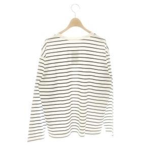 Deuxieme Classe 24SS Border Tシャツ カットソー ボーダー 長袖 F ホワイト ブラック /DF OS