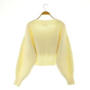 SNIDEL 23AW ファーライクアンサンブルニットプルオーバー カーディガン ボリュームスリーブ F アイボリー