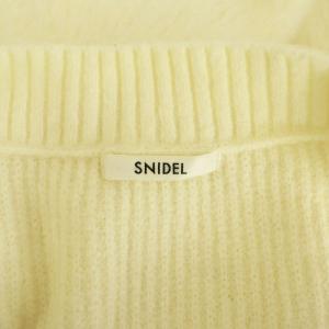 SNIDEL 23AW ファーライクアンサンブルニットプルオーバー カーディガン ボリュームスリーブ F アイボリー