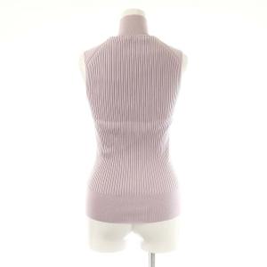 Cruciani タートルネックノースリーブニット カットソー リブ 38 紫 パープル /AT OS