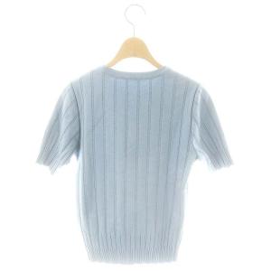 FOXEY 41263 半袖ニット カットソー 38 ブルー