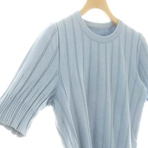 FOXEY 41263 半袖ニット カットソー 38 ブルー