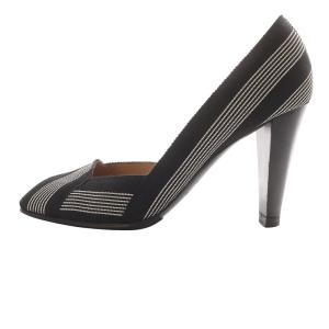 Sergio Rossi オープントゥ パンプス 36.5 黒 ブラック /SR42