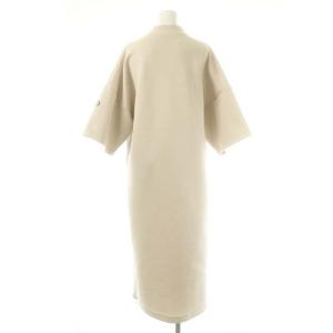 DOUBLE STANDARD CLOTHING エッセンシャル ESSENTIAL ダンボールドロップショルダーワンピース ロング 36 エクリュ /DF