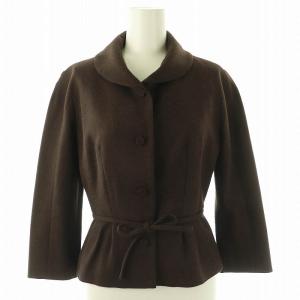 SYBILLA セットアップ アンゴラ ウール混 ジャケット スカート 膝丈 Mブラウン /HK OS