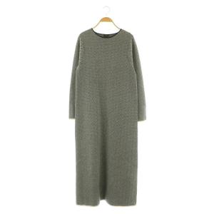 ジョゼフ シュリンケージ ニットドレス ワンピース ロング 長袖 S ブラック /MY OS