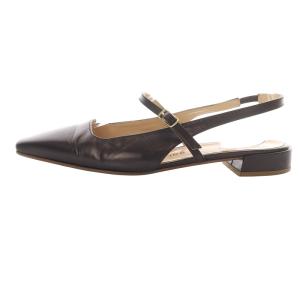 FABIO RUSCONI バックストラップ パンプス スクエアトゥ 38 24.5cm 黒 ブラック /SR4