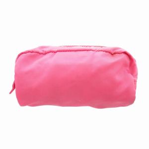 PRADA ミニ ポーチ インバッグ 三角プレート ナイロン ピンク /HO AA