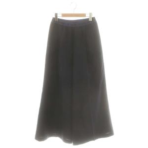 24AW tropical wool palazzo pants ワイドパンツ ウール 40 黒 青 /MI
