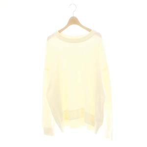 ベーシック ニット セーター 長袖 オフホワイト /DF OS