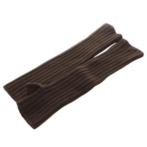 ニットアームウォーマー アームカバー 茶色 ブラウン /SR21