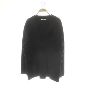 ミラノリブニットジャケット テーラード F 紺 ネイビー /AT OS