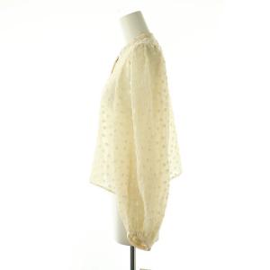 IENA 24AW Mi Trefle シアーギャザーブラウス ロングスリーブ F 生成 /DF OS