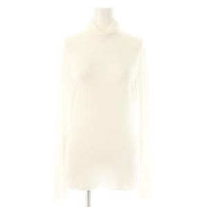 モイストジャージー タートルネックトップス カットソー S 白 /MI OS SH
