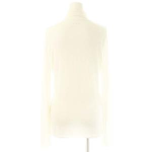 three dots モイストジャージー タートルネックトップス カットソー S 白 /MI OS SH