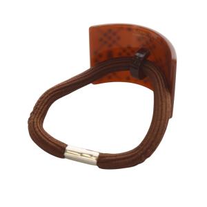 Alexandre De Paris ポニー ヘアゴム 茶色 ブラウン /SR10 SH