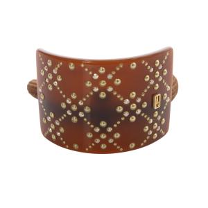 Alexandre De Paris ポニー ヘアゴム 茶色 ブラウン /SR10 SH