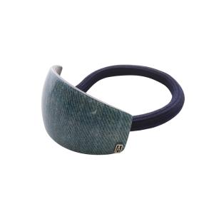 デニムデザイン ポニー ヘアゴム ロゴ 青 ブルー /SR20 SH