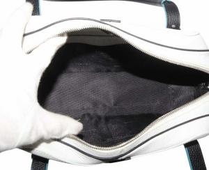 LOEWE SENDA ハンドバッグ バイカラー ホワイト ブラック