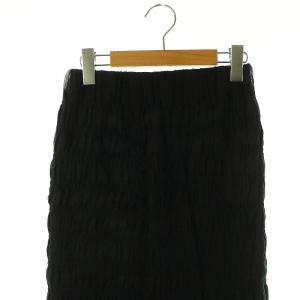 PHEENY ORGANDIE SHIRRING SKIRT スカート ロング マーメイド  F ブラック /DO OS