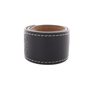 LOEWE スラップ ブレスレット スモール カーフ レザー 黒 ブラック /SR24 SH OH