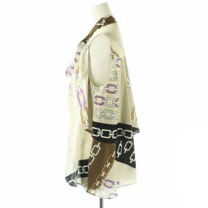 Grace Class 25SS チェーンレイヤードノースリーブ ブラウス シャツ ボウタイ 38 アイボリー マルチカラー /ES