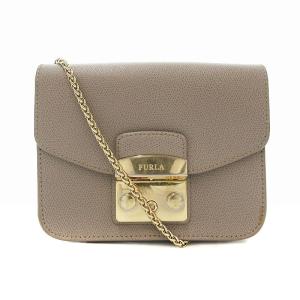 メトロポリス チェーンショルダーバッグ レザー グレー /UO