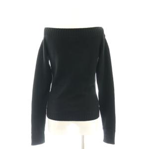 BURBERRY BLUE LABEL ウール カシミヤ混 ボートネック ニット セーター 長袖 38 黒 ブラック /AT OS