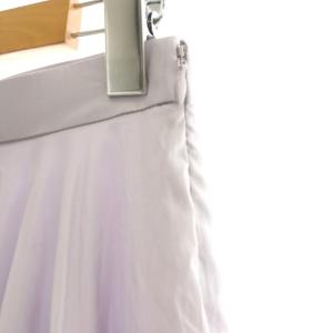 NOBLE 24AW シルキータフタフレアスカート マキシ ロング 34 紫 パープル /AT OS