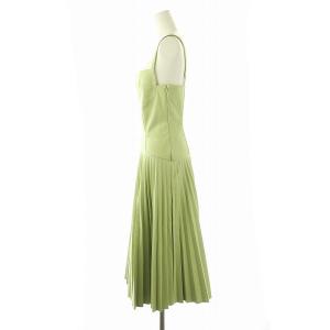 PROENZA SCHOULER Waist Faux Leather Dress キャミワンピース 2 黄緑 /MI OS