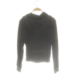 JUICY COUTURE ベロア ジップアップパーカー P 35 ブラック /ES OS