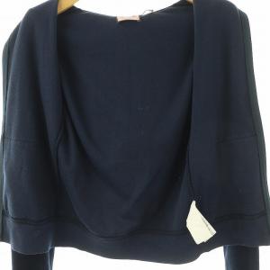 JUICY COUTURE ベロアバックロゴジップアップパーカー ジャケット コットン 紺 ネイビー /NR OS