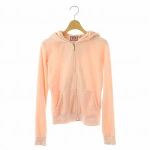 JUICY COUTURE ベロアバックロゴジップアップパーカー グリッター S ライトピンク /ES OS