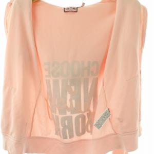 JUICY COUTURE ベロアバックロゴジップアップパーカー グリッター S ライトピンク /ES OS