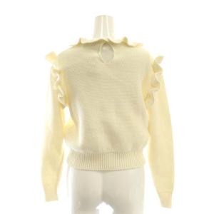 STELLA McCARTNEY フリル コットンニット セーター 長袖 36 白 ホワイト /ES OS