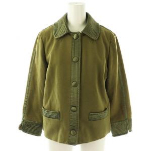 ウールジャケット ブルゾン 6 オリーブ カーキグリーン /ES OS