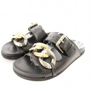 チェーン シャワーサンダル 37 黒 /MM OF