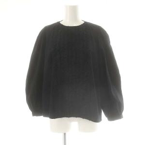 ウォッシャブルコットンフリルフルパフィーブラウス 長袖 1 ダークネイビー /DO OS