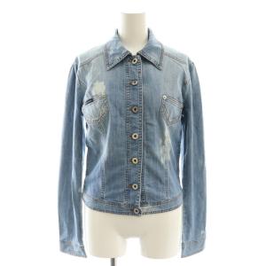 サイドレースアップデニムシャツ Gジャン ステンカラー 40 水色 /AT OS