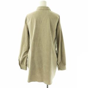 Steven Alan レギュラーカラーシャツ ベルベット 長袖 S グレージュ /DF OS