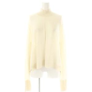 カシミヤ ニット セーター 長袖 ワイド F アイボリー /ES OS