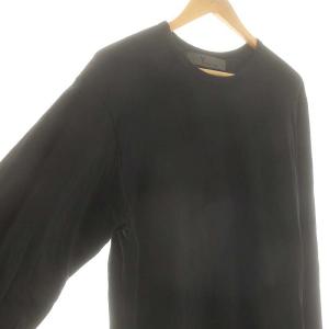 Y's for men ヨウジヤマモト コットン天竺 ロゴプリント ロングスリーブTシャツ カットソー 長袖 3 ブラック /ES