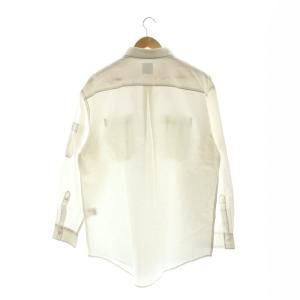 PAUL SMITH エンブロイダードシャツ スタンドカラー 長袖 XL 白 ホワイト /AT OS SH