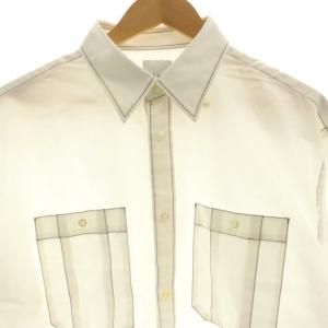 PAUL SMITH エンブロイダードシャツ スタンドカラー 長袖 XL 白 ホワイト /AT OS SH