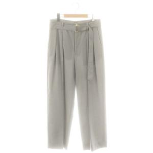 23AW Washable Twill Tuck Wide Pants with Long Belt ワイドパンツ