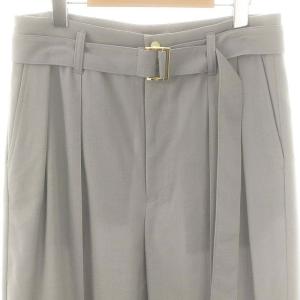 CULLNI 23AW Washable Twill Tuck Wide Pants with Long Belt ワイドパンツ