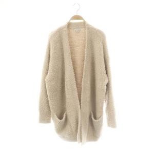 ロングカーディガン ニット ボア S/M ベージュ /DO OS SH