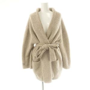 ルームウェア ガウン カーディガン ベルト付き 部屋着 ONE SIZE ベージュ /MI OS SH