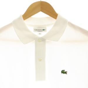 LACOSTE オリジナルフィット 長袖 ポロシャツ 鹿の子 L 白 ホワイト L1312LJ /AT OS SH