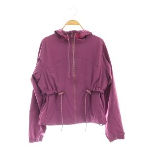 ジップアップフードパーカー 薄手 紫 パープル /AT OS SH